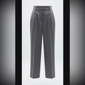 Gray Pleated Trousers